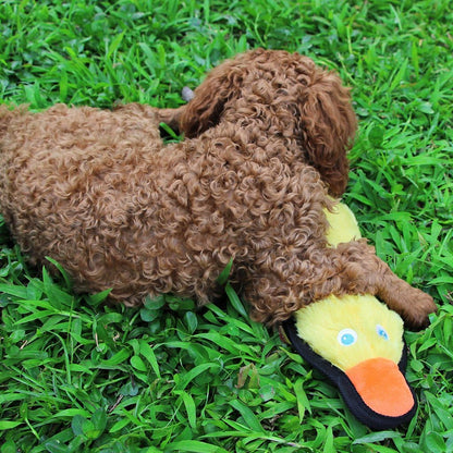 Dog Toy Squeaky Plush Chew Toys for Aggressive Chewers, Interactive Puppy Toys for Small, Medium, Large Dogs, Durable Stuffed Animal Toy with Mental Stimulation
